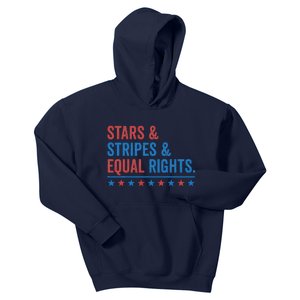 Stars Stripes And Equal Rights 4th Of July Rights Kids Hoodie