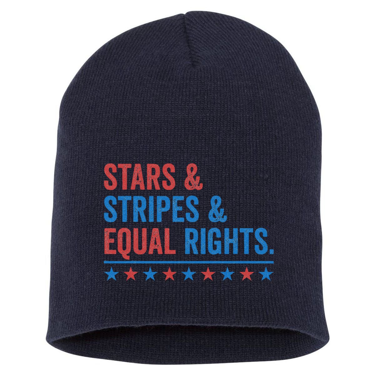 Stars Stripes And Equal Rights 4th Of July Rights Short Acrylic Beanie