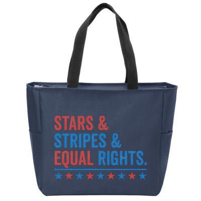 Stars Stripes And Equal Rights 4th Of July Rights Zip Tote Bag