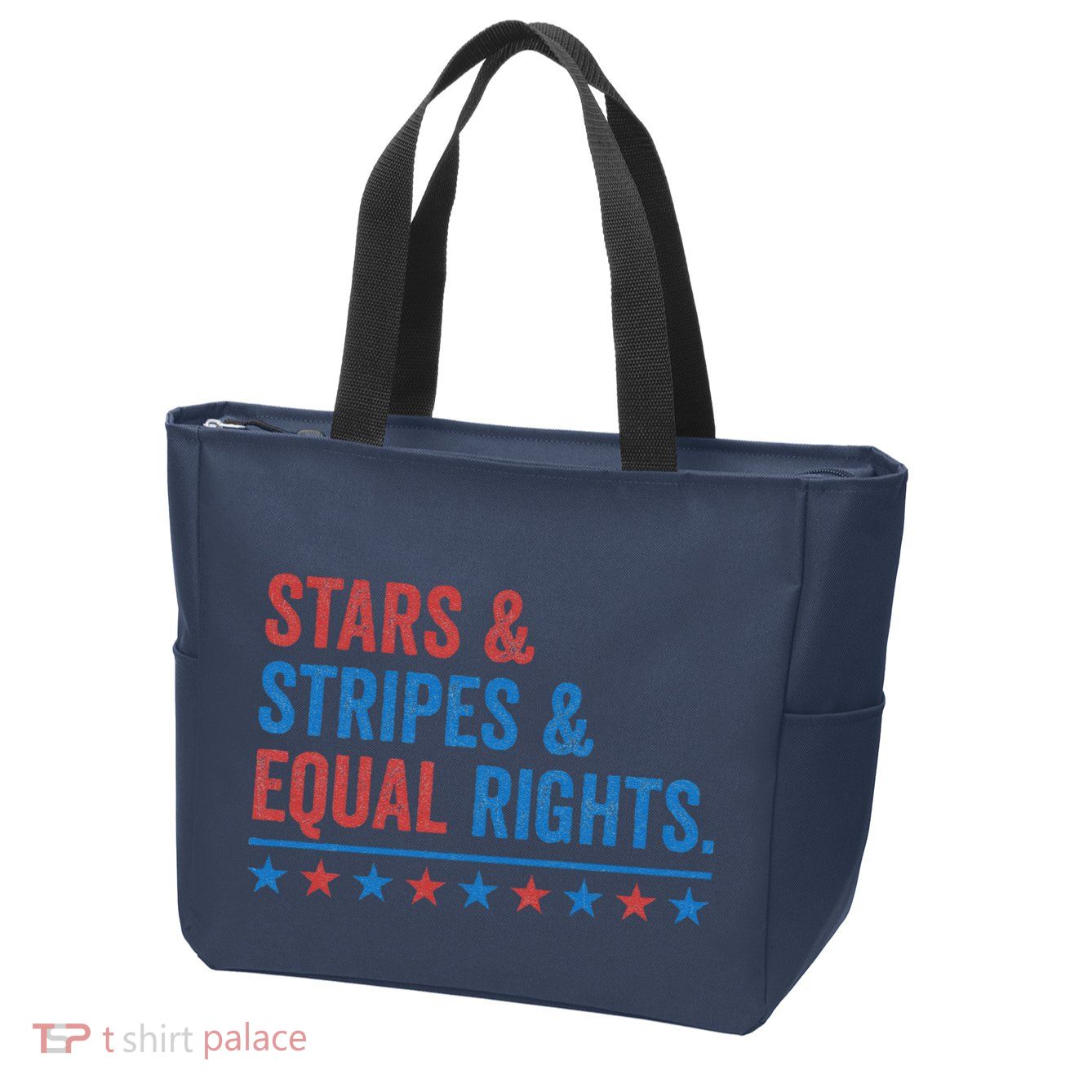 Stars Stripes And Equal Rights 4th Of July Rights Zip Tote Bag
