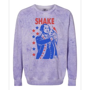 Shake Shake And Bake Couples Matching 4th Of July Colorblast Crewneck Sweatshirt