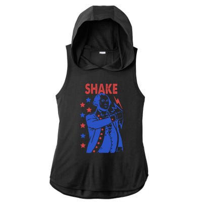 Shake Shake And Bake Couples Matching 4th Of July Ladies PosiCharge Tri-Blend Wicking Draft Hoodie Tank