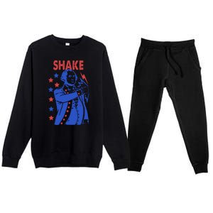 Shake Shake And Bake Couples Matching 4th Of July Premium Crewneck Sweatsuit Set