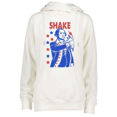 Shake Shake And Bake Couples Matching 4th Of July Womens Funnel Neck Pullover Hood