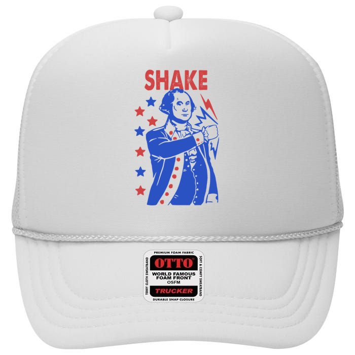 Shake Shake And Bake Couples Matching 4th Of July High Crown Mesh Back Trucker Hat