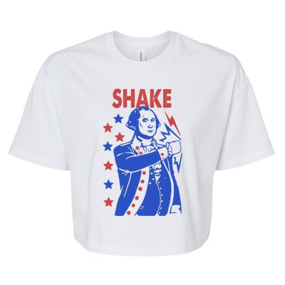 Shake Shake And Bake Couples Matching 4th Of July Bella+Canvas Jersey Crop Tee