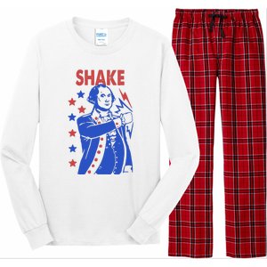 Shake Shake And Bake Couples Matching 4th Of July Long Sleeve Pajama Set