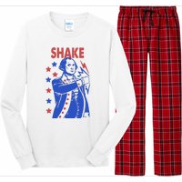 Shake Shake And Bake Couples Matching 4th Of July Long Sleeve Pajama Set