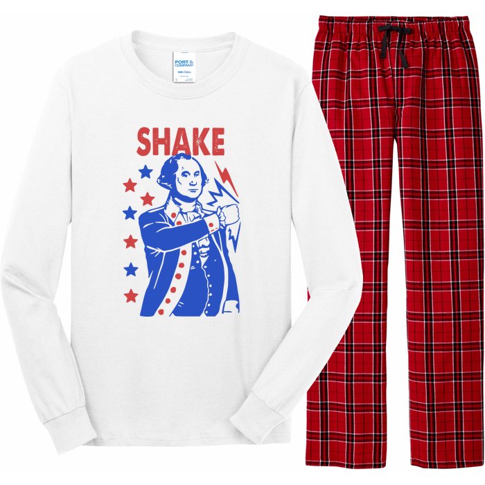 Shake Shake And Bake Couples Matching 4th Of July Long Sleeve Pajama Set