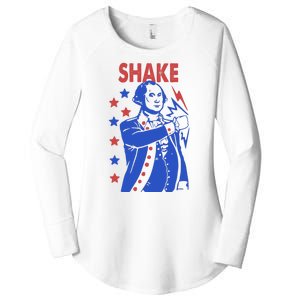 Shake Shake And Bake Couples Matching 4th Of July Women's Perfect Tri Tunic Long Sleeve Shirt