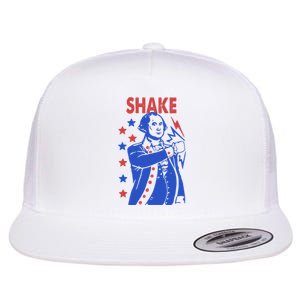 Shake Shake And Bake Couples Matching 4th Of July Flat Bill Trucker Hat