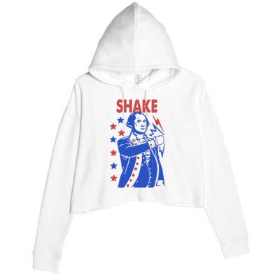 Shake Shake And Bake Couples Matching 4th Of July Crop Fleece Hoodie