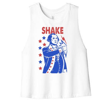 Shake Shake And Bake Couples Matching 4th Of July Women's Racerback Cropped Tank