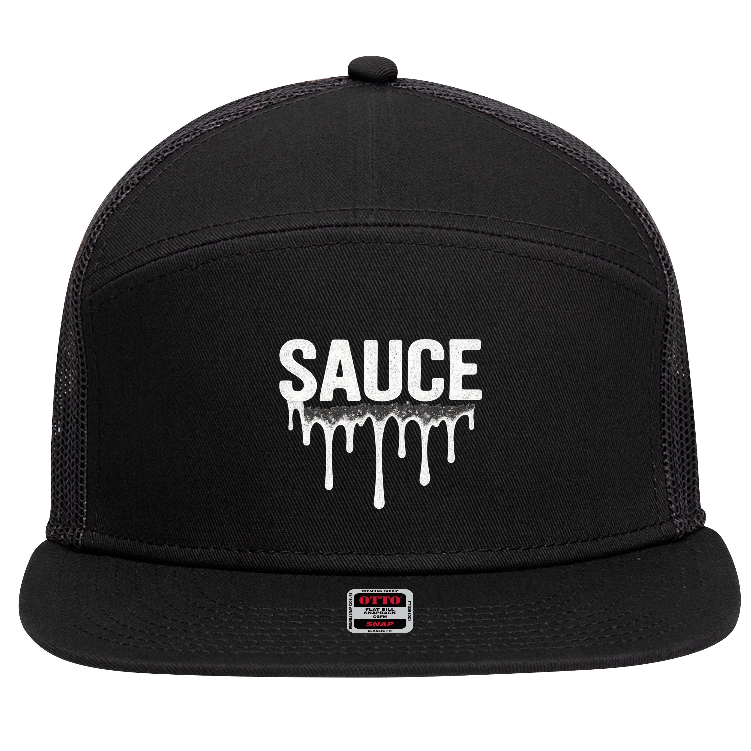 Sauce 7 Panel Mesh Trucker Snapback Hat