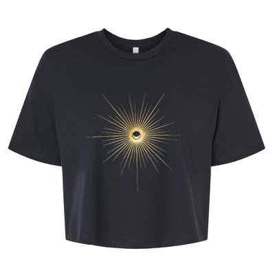 Spiritual Sun And Moon Mystic Sun Moon Bella+Canvas Jersey Crop Tee