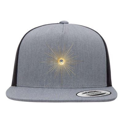 Spiritual Sun And Moon Mystic Sun Moon Flat Bill Trucker Hat