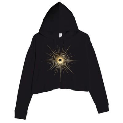 Spiritual Sun And Moon Mystic Sun Moon Crop Fleece Hoodie