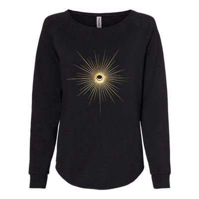 Spiritual Sun And Moon Mystic Sun Moon Womens California Wash Sweatshirt