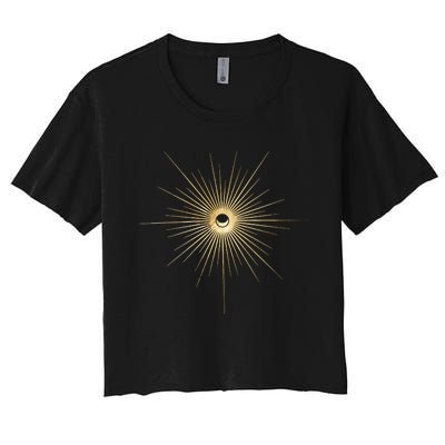 Spiritual Sun And Moon Mystic Sun Moon Women's Crop Top Tee