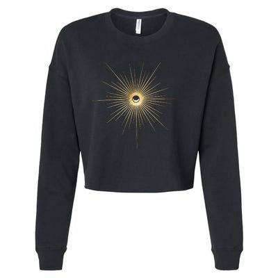 Spiritual Sun And Moon Mystic Sun Moon Cropped Pullover Crew