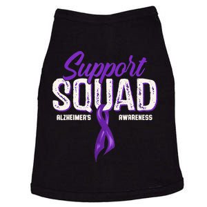 Support Squad Alzheimers Awareness Purple Ribbon Doggie Tank