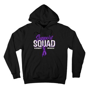 Support Squad Alzheimers Awareness Purple Ribbon Hoodie