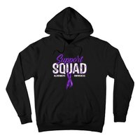 Support Squad Alzheimers Awareness Purple Ribbon Hoodie