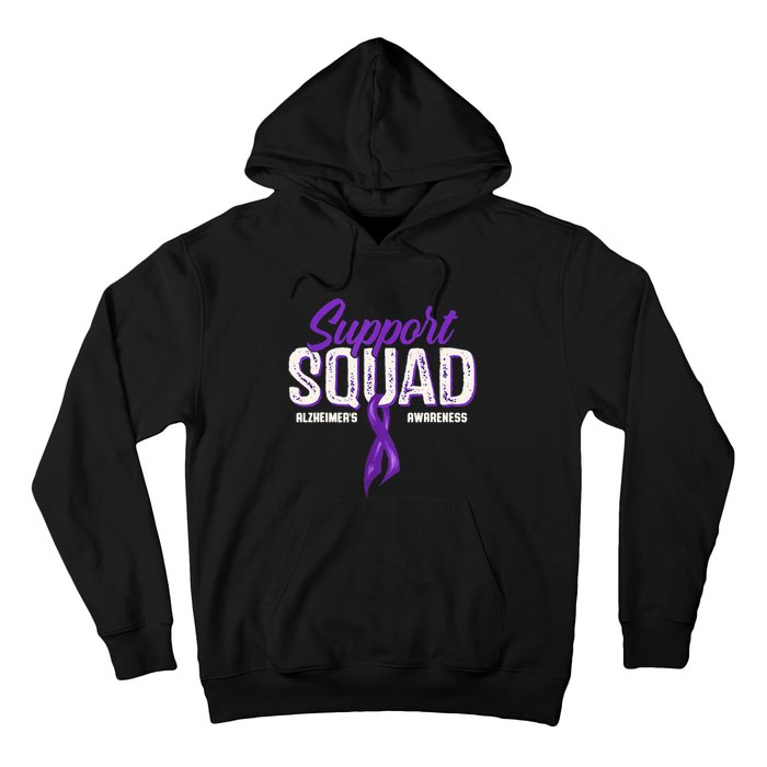 Support Squad Alzheimers Awareness Purple Ribbon Hoodie