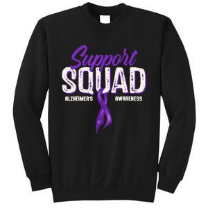 Support Squad Alzheimers Awareness Purple Ribbon Sweatshirt