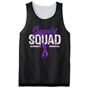 Support Squad Alzheimers Awareness Purple Ribbon Mesh Reversible Basketball Jersey Tank