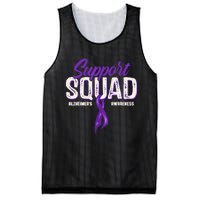 Support Squad Alzheimers Awareness Purple Ribbon Mesh Reversible Basketball Jersey Tank