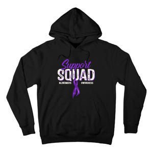 Support Squad Alzheimers Awareness Purple Ribbon Tall Hoodie