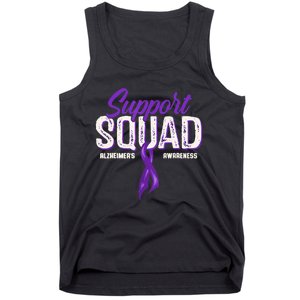 Support Squad Alzheimers Awareness Purple Ribbon Tank Top