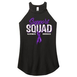 Support Squad Alzheimers Awareness Purple Ribbon Women's Perfect Tri Rocker Tank