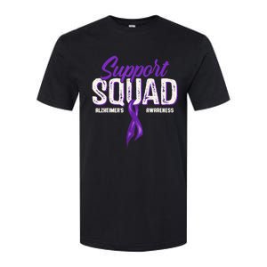 Support Squad Alzheimers Awareness Purple Ribbon Softstyle CVC T-Shirt