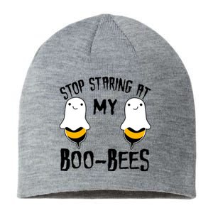 Stop Staring At My Boo Bees Funny Boo Bees Halloween Funny Gift Sustainable Beanie