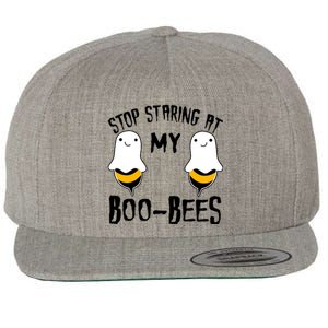 Stop Staring At My Boo Bees Funny Boo Bees Halloween Funny Gift Wool Snapback Cap