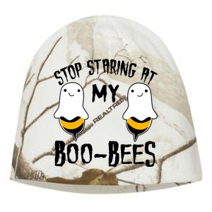 Stop Staring At My Boo Bees Funny Boo Bees Halloween Funny Gift Kati - Camo Knit Beanie