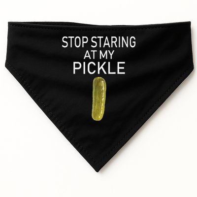 Stop Staring At My Pickle Dirty Halloween Costume Idea USA-Made Doggie Bandana