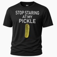 Stop Staring At My Pickle Dirty Halloween Costume Idea Cooling Performance Crew T-Shirt