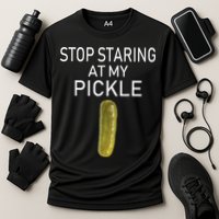 Stop Staring At My Pickle Dirty Halloween Costume Idea Cooling Performance Crew T-Shirt