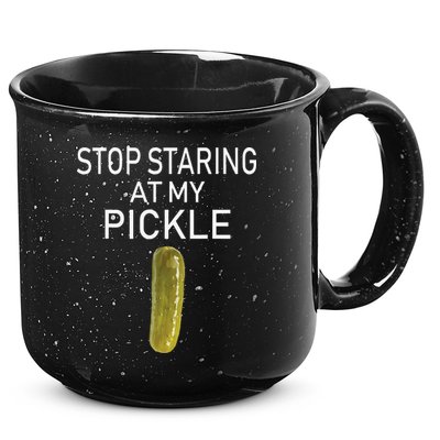 Stop Staring At My Pickle Dirty Halloween Costume Idea 15oz Campfire Ceramic Mug