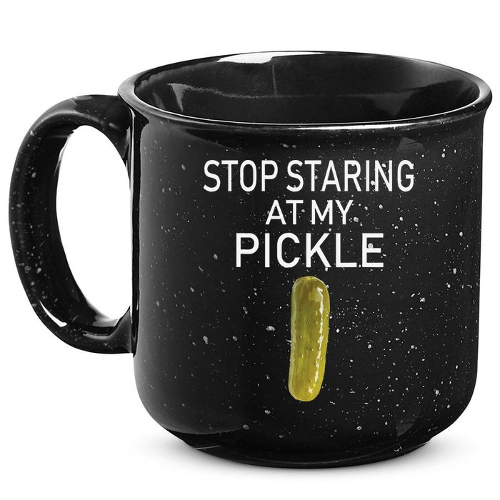 Stop Staring At My Pickle Dirty Halloween Costume Idea 15oz Campfire Ceramic Mug