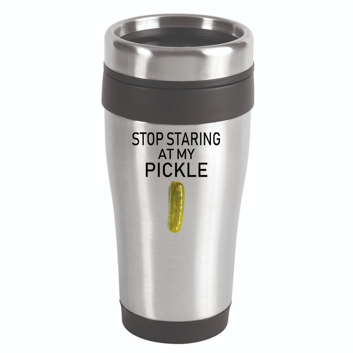 Stop Staring At My Pickle Dirty Halloween Costume Idea 16oz Travel Tumbler