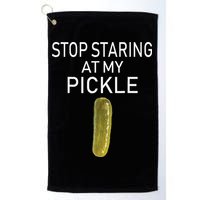 Stop Staring At My Pickle Dirty Halloween Costume Idea Golf Towel