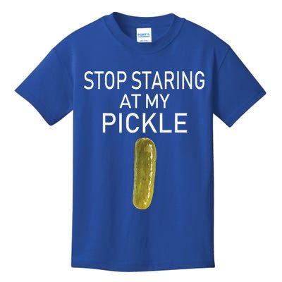 Stop Staring At My Pickle Dirty Halloween Costume Idea Kids T-Shirt
