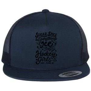 Sugar Spice &Amp; Everything Ice T Cute Hockey Girl Flat Bill Trucker Hat