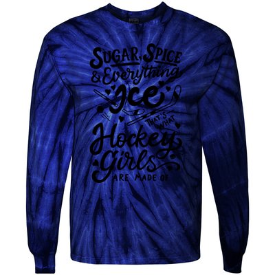 Sugar Spice &Amp; Everything Ice T Cute Hockey Girl Tie-Dye Long Sleeve Shirt