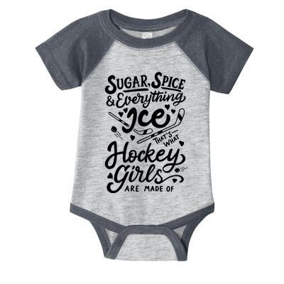 Sugar Spice &Amp; Everything Ice T Cute Hockey Girl Infant Baby Jersey Bodysuit