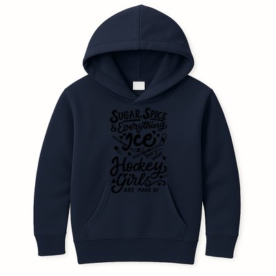 Sugar Spice &Amp; Everything Ice T Cute Hockey Girl Kids Hoodie